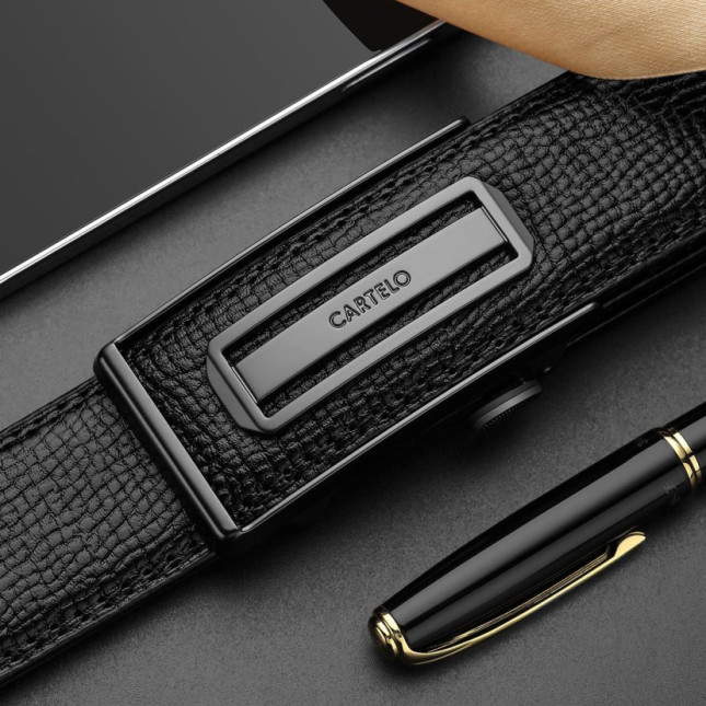 Cartelo  Black Leather Belt MTD50411